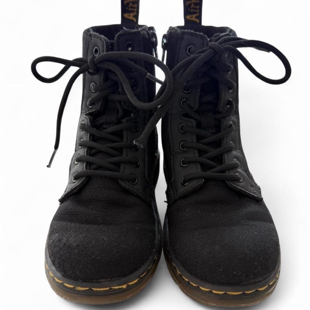 Dr. Martens Kids Black Lace-Up Combat Boots